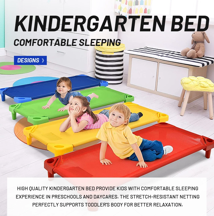 Znz Colorful Kindergarten Children Plastic Kids Bed Children Daycare Beds
