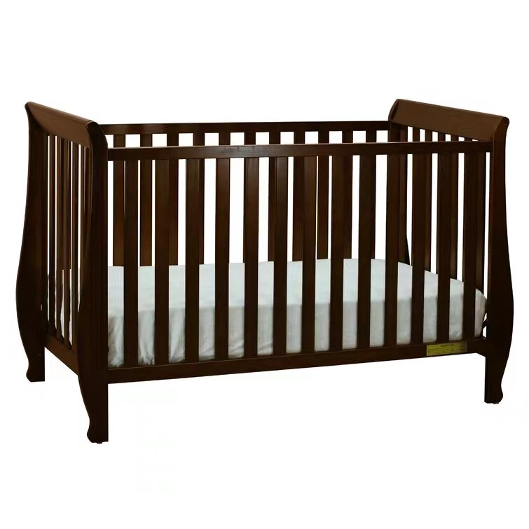 Wholesale Modern Nursery Solid Wooden Baby Cot Bed Crib