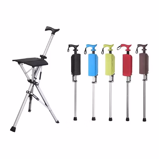 Алюминиевая телескопическая трость для пожилых людей.