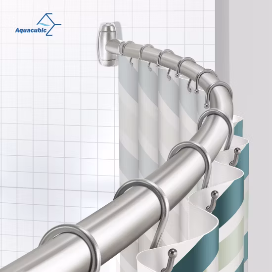 Изогнутый металлический карниз для душа, регулируемый карниз для ванной, кабины, двери шкафа